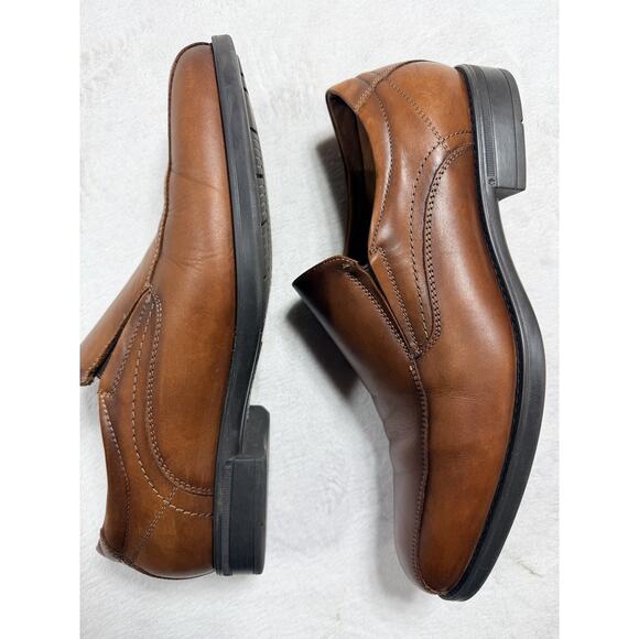 Florsheim Men\'s Medfield Bike Toe Slip Loafer Dress Shoe, Cognac, Size 9.5 EEE main image 8